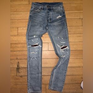 Ksubi Light Blue Distressed Skinny Jeans